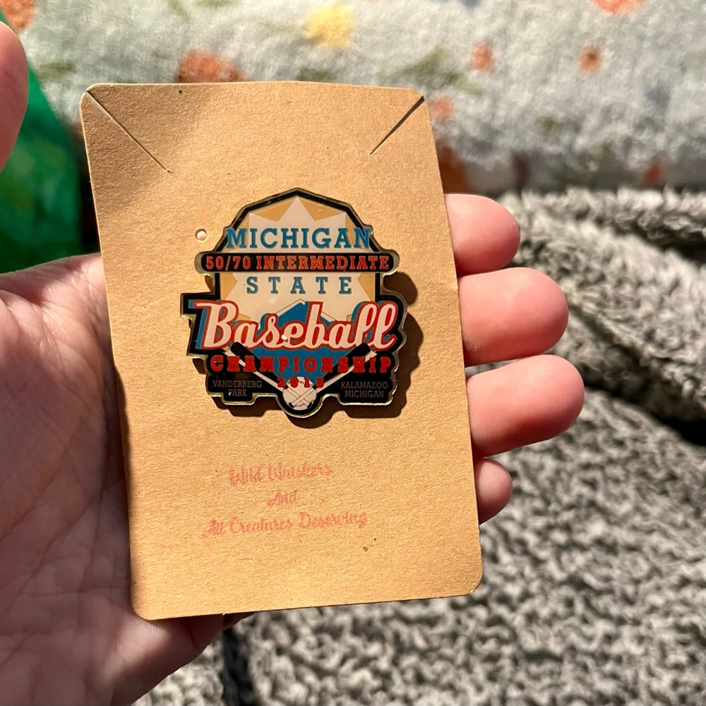 2013 MICHIGAN 50/70 INTERMEDIATE STATE BASEBALL CHAMPIONSHIP PIN